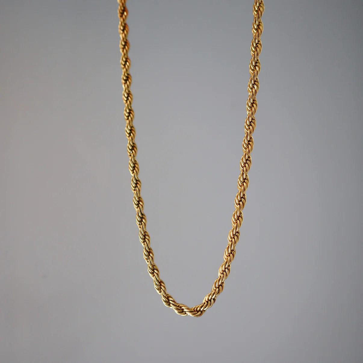 Gold Rope Chain Necklace