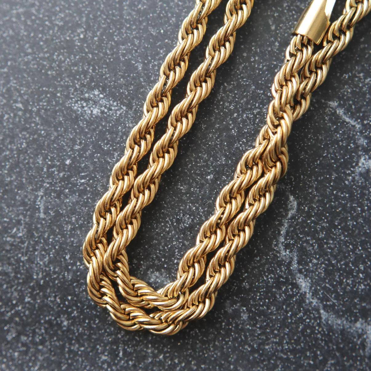 Gold Rope Chain Necklace