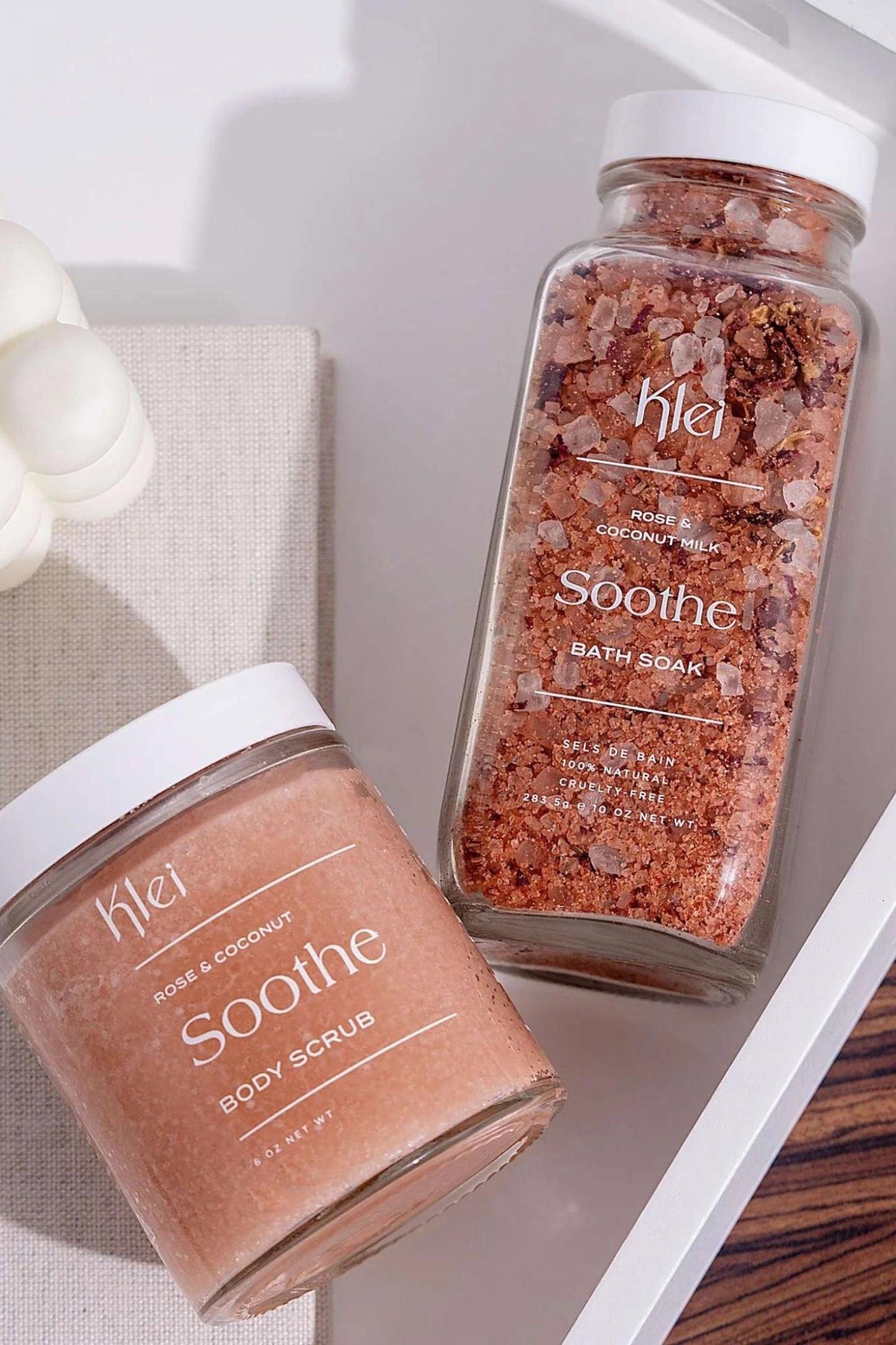 all natural rose sugar scrub & bath soak