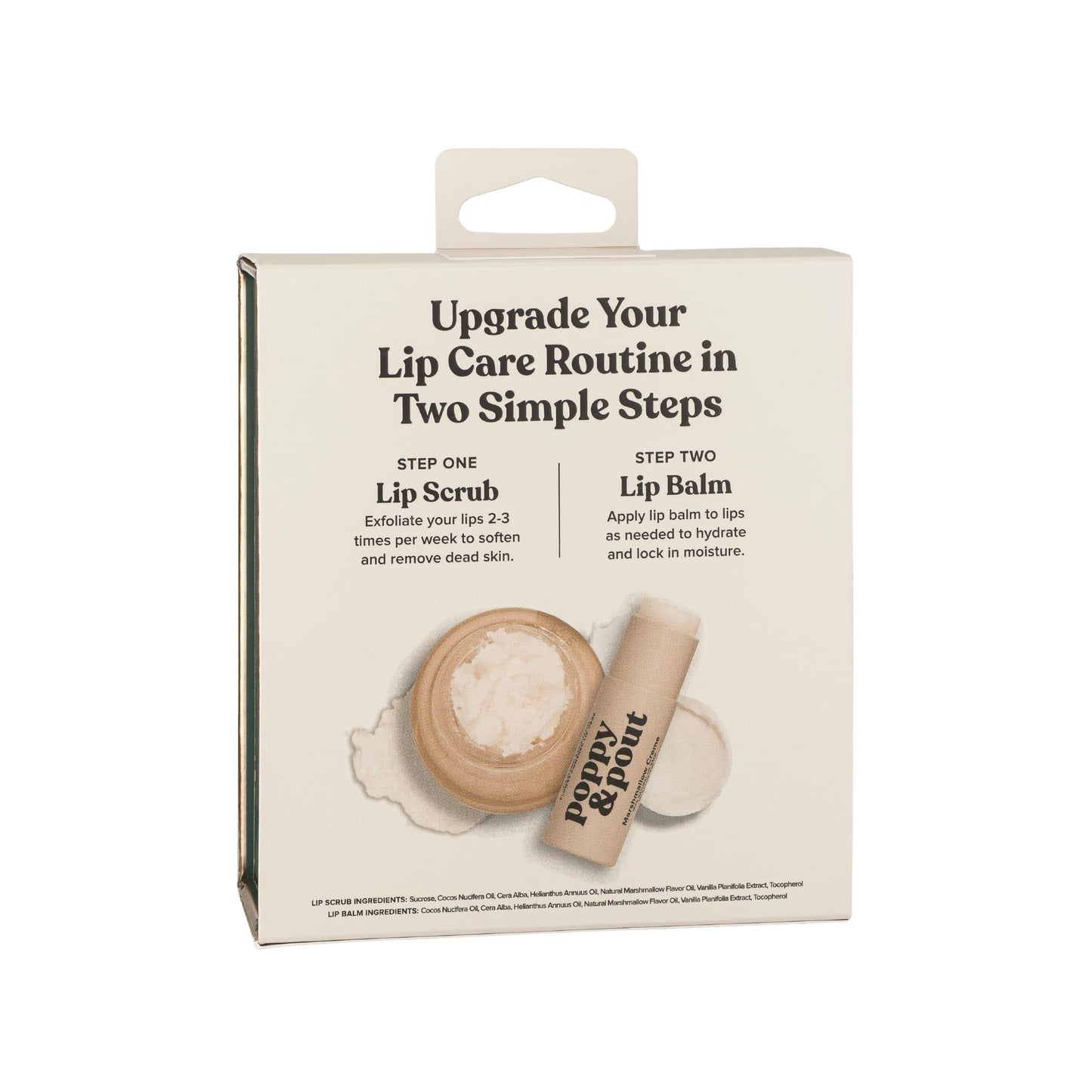 Poppy & Pout Scrub & Lip Balm Set | Marshmallow Creme